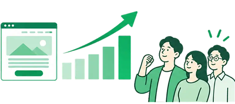 SEO集客LP制作 seo lp grow marketing asset